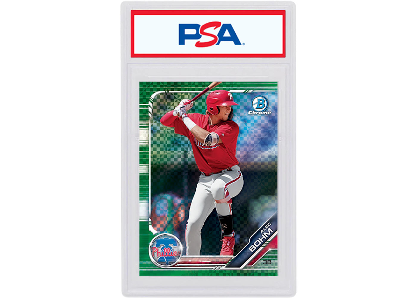 Alec Bohm 2019 Bowman Chrome X Green X-Fractor /31 BCP-163 (PSA or BGS Graded)