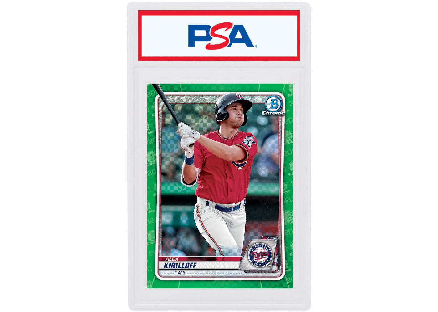 Alex Kirilloff 2020 Bowman Chrome X Green X-Fractor /31 #BCP-151 (PSA or BGS Graded)