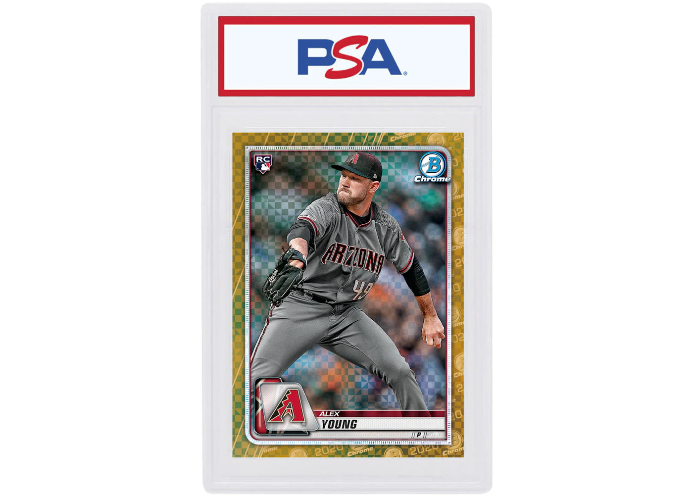 Alex Young 2020 Bowman Chrome X Rookie Gold X-Fractor /3 #66 (PSA or BGS Graded)