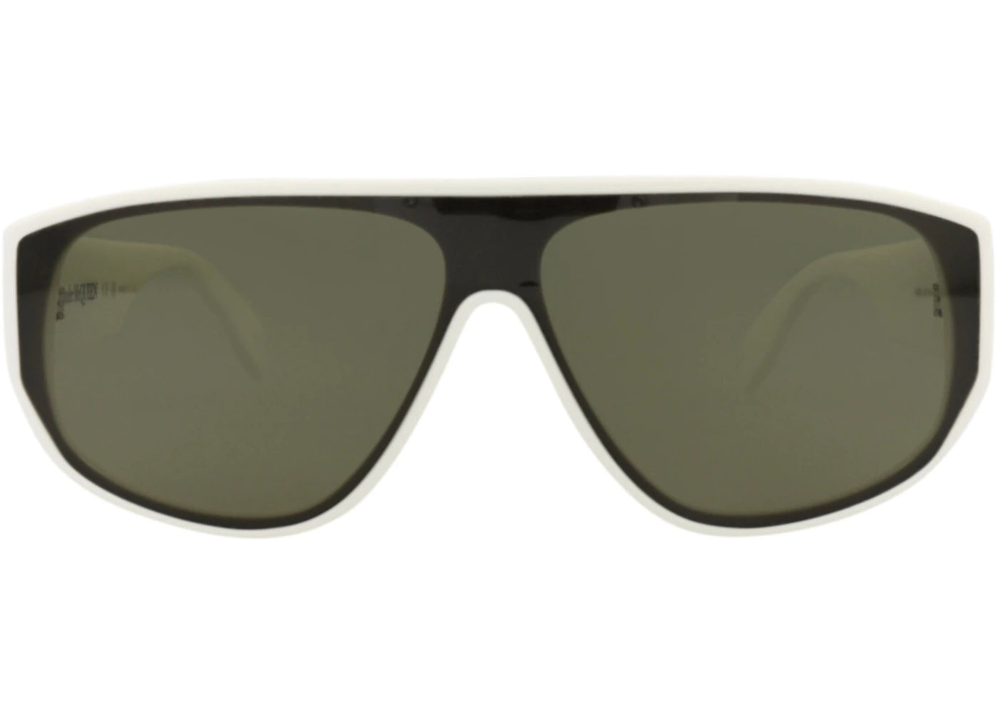 Alexander McQueen Aviator-Frame Acetate Sunglasses White White Green (AM0386S-30013628-003)
