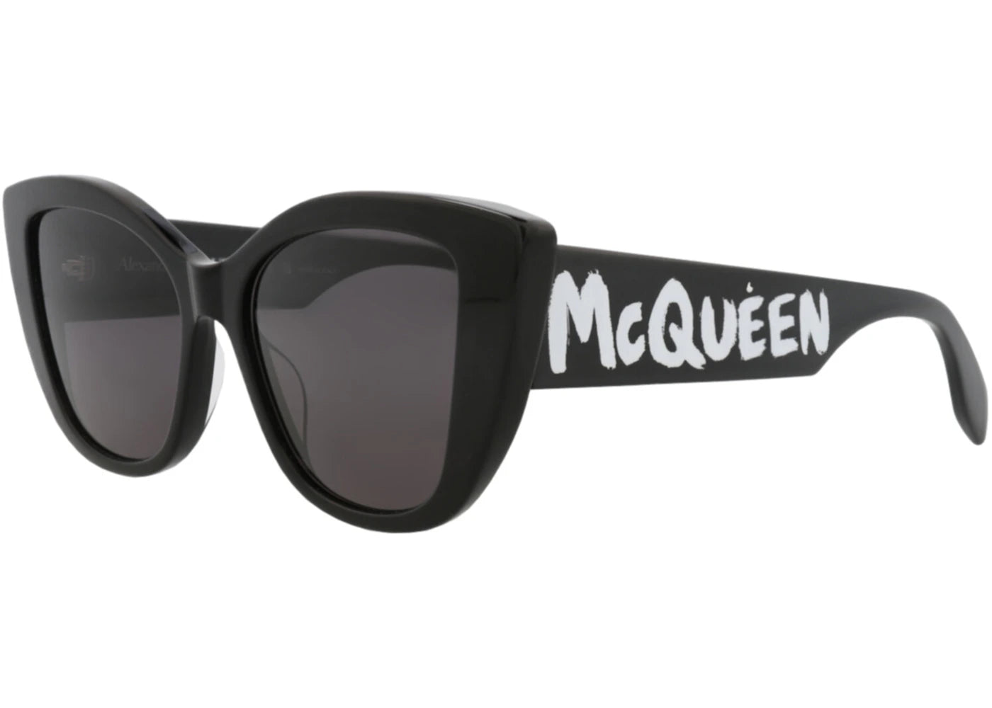Alexander McQueen Cat Eye Sunglasses Black Black Grey (AM0347S-30012326-001)