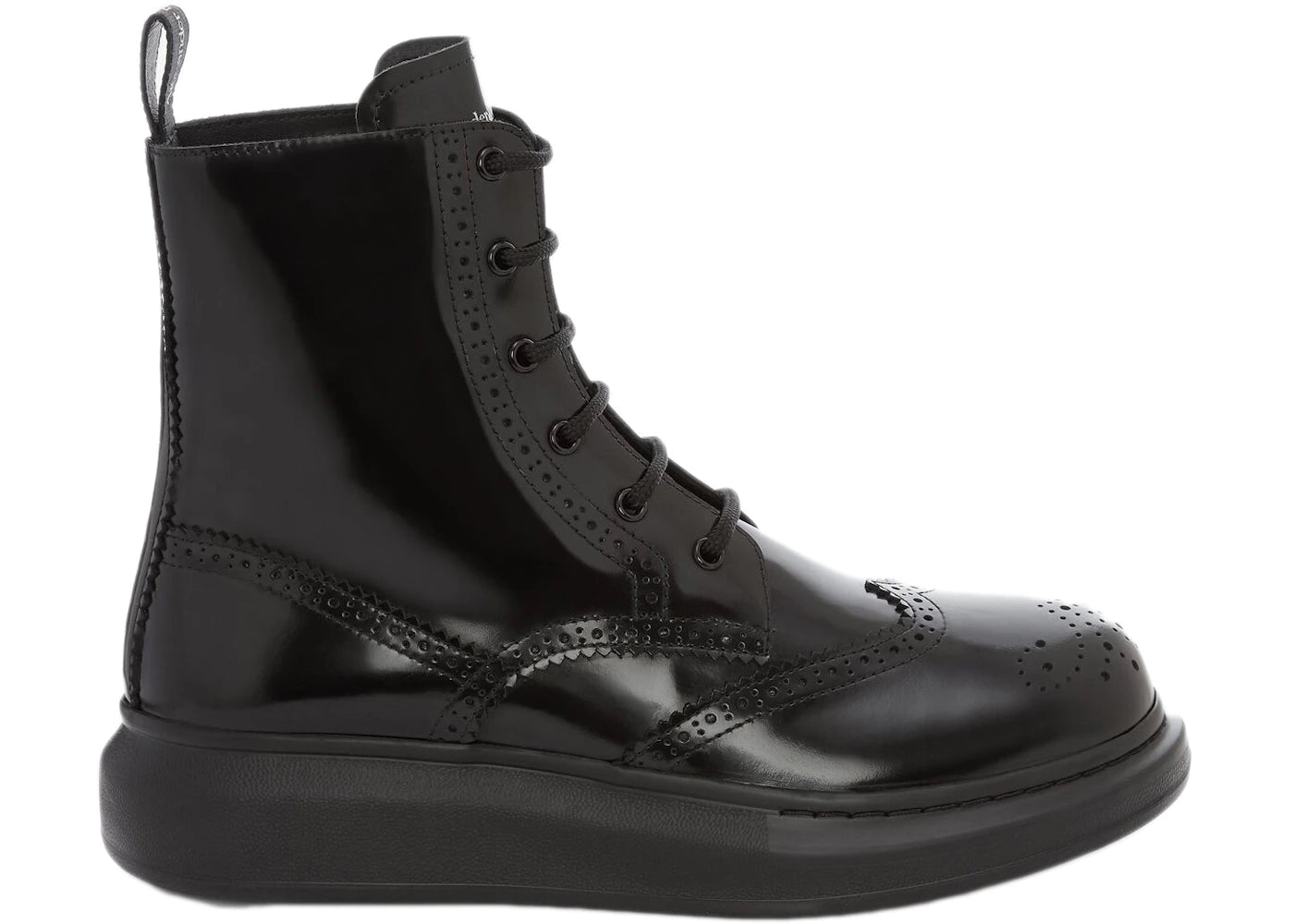 Alexander McQueen Hybrid Chelsea Lace up Boot Black