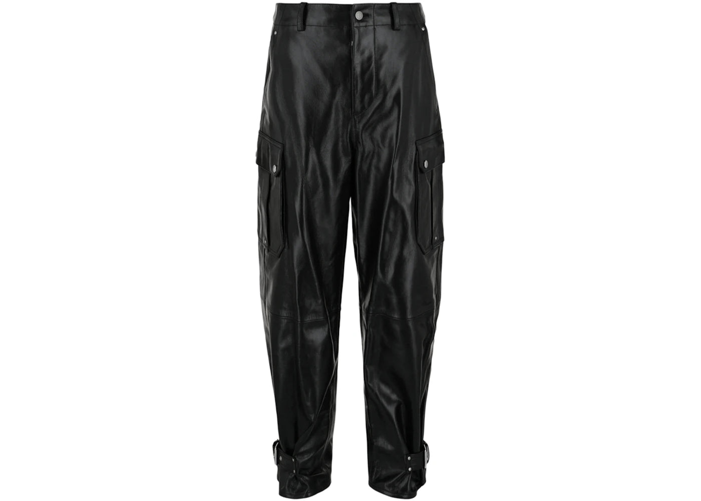 Alexander McQueen Leather Cargo Pants Black