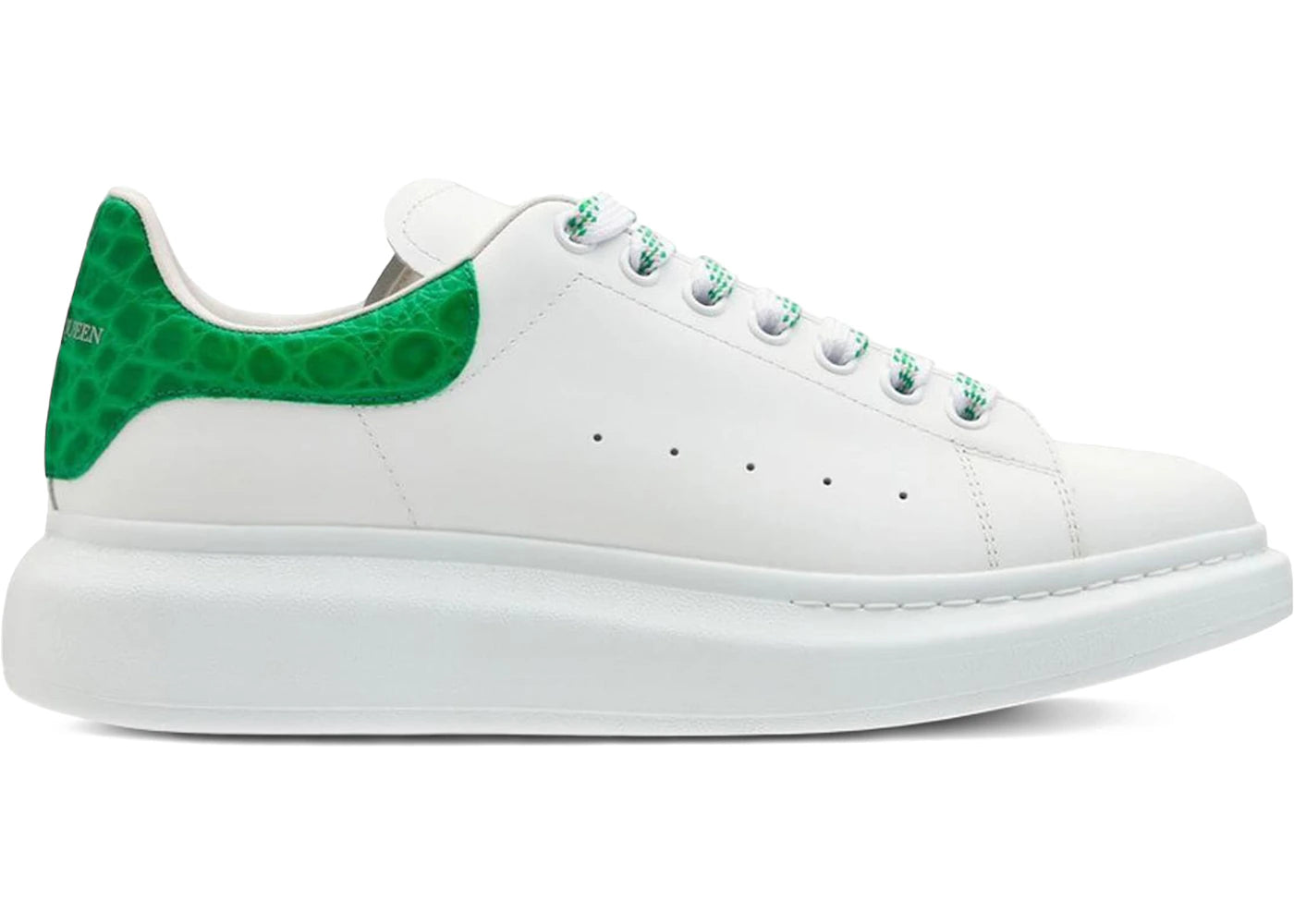 Alexander McQueen Oversized Chrome Green Crocodile