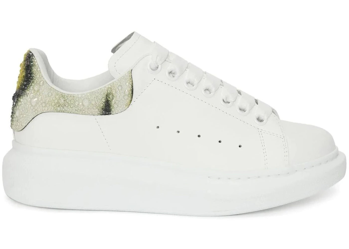 Alexander McQueen Oversized White Green Crystal (Women's)