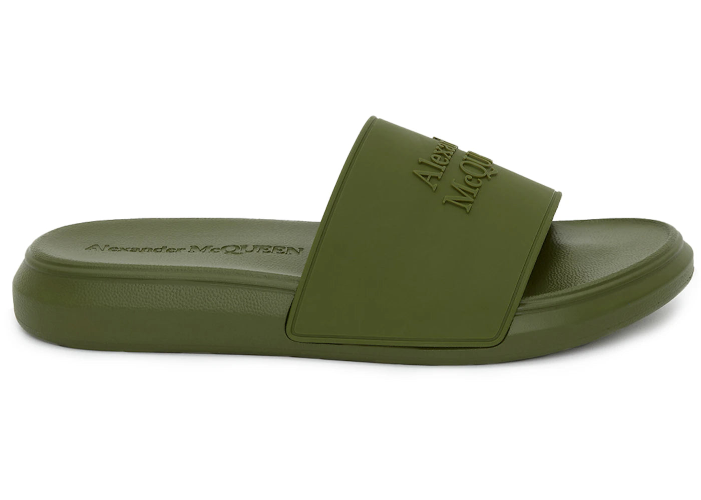 Alexander McQueen Pool Slide Forest Green