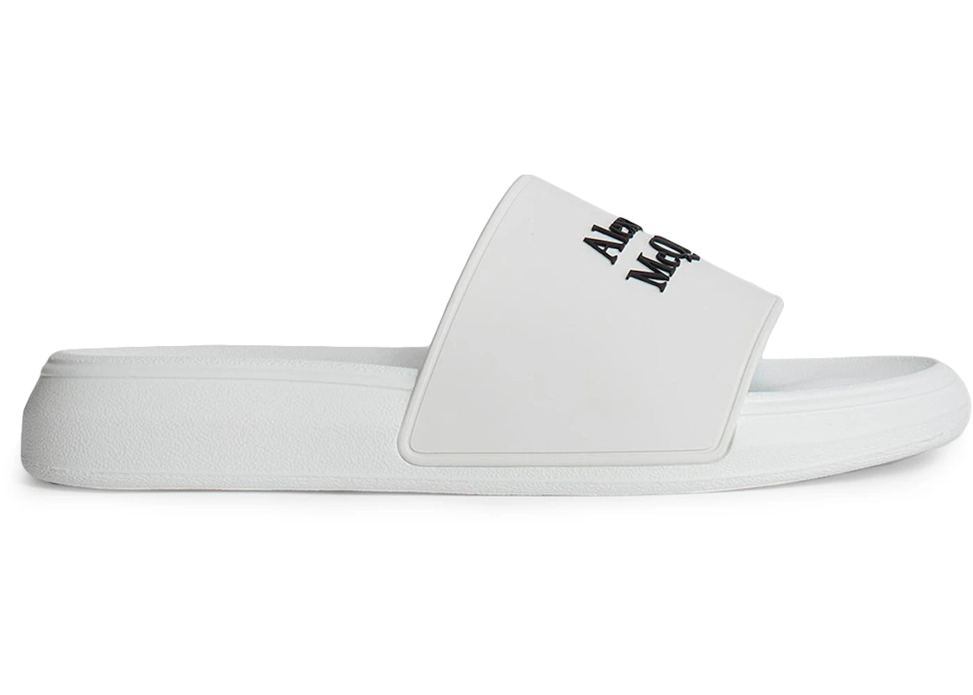 Alexander McQueen Pool Slide White Black