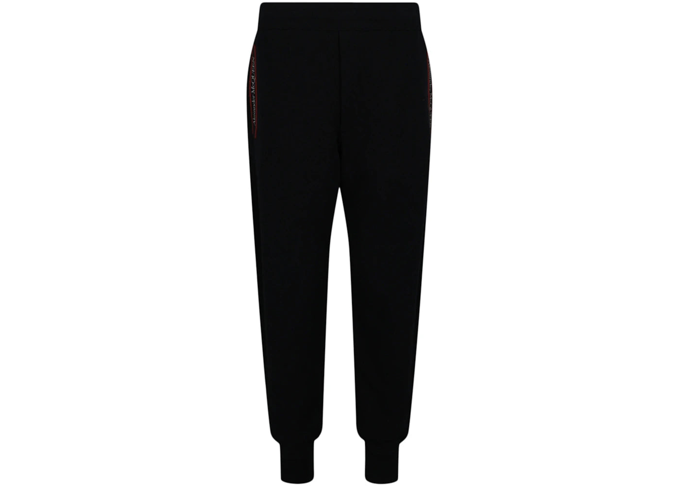 Alexander McQueen Selvedge Logo Tape Detail Joggers Black Multi