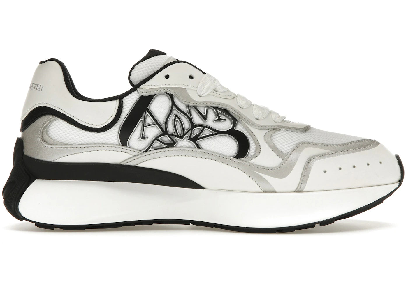 Alexander McQueen Sprint Runner Chalk White Black Print