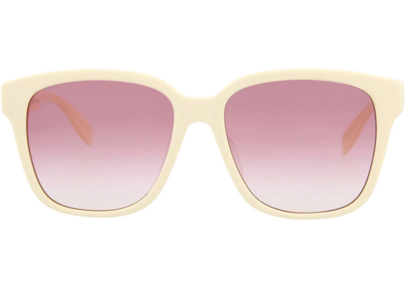 Alexander McQueen Square-Frame Acetate Sunglasses White White Pink (AM0331SK-30011454-004)