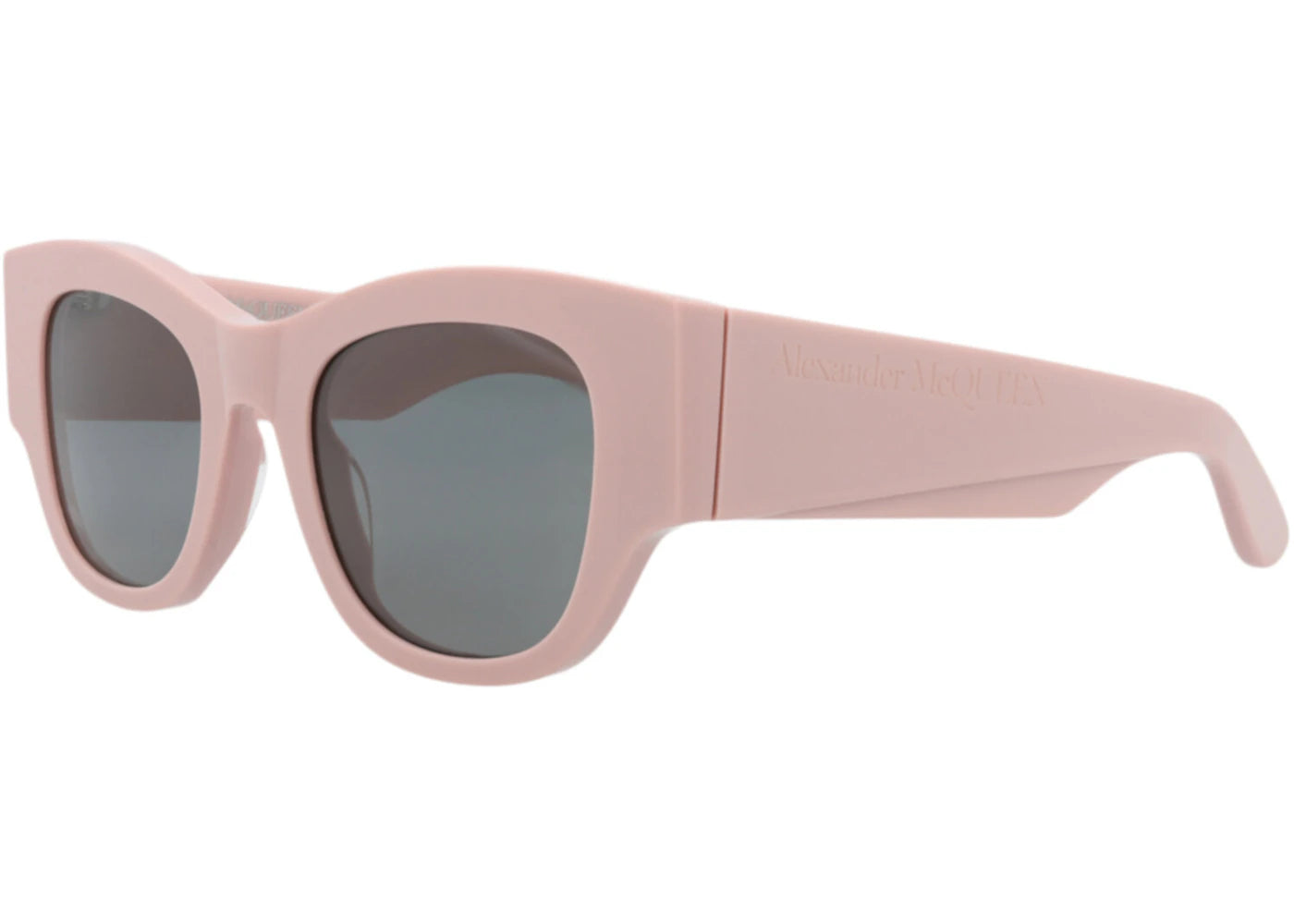 Alexander McQueen Square Rectangle Sunglasses Pink Pink Grey (AM0420S-30014616-005)