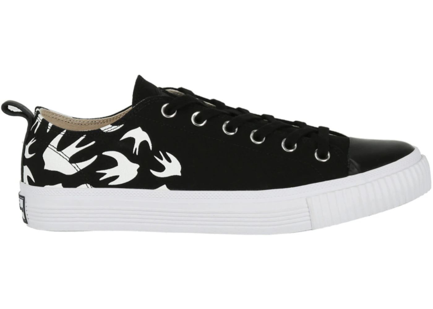 Alexander McQueen Swallows Low-Top Sneaker Black White (Women's)