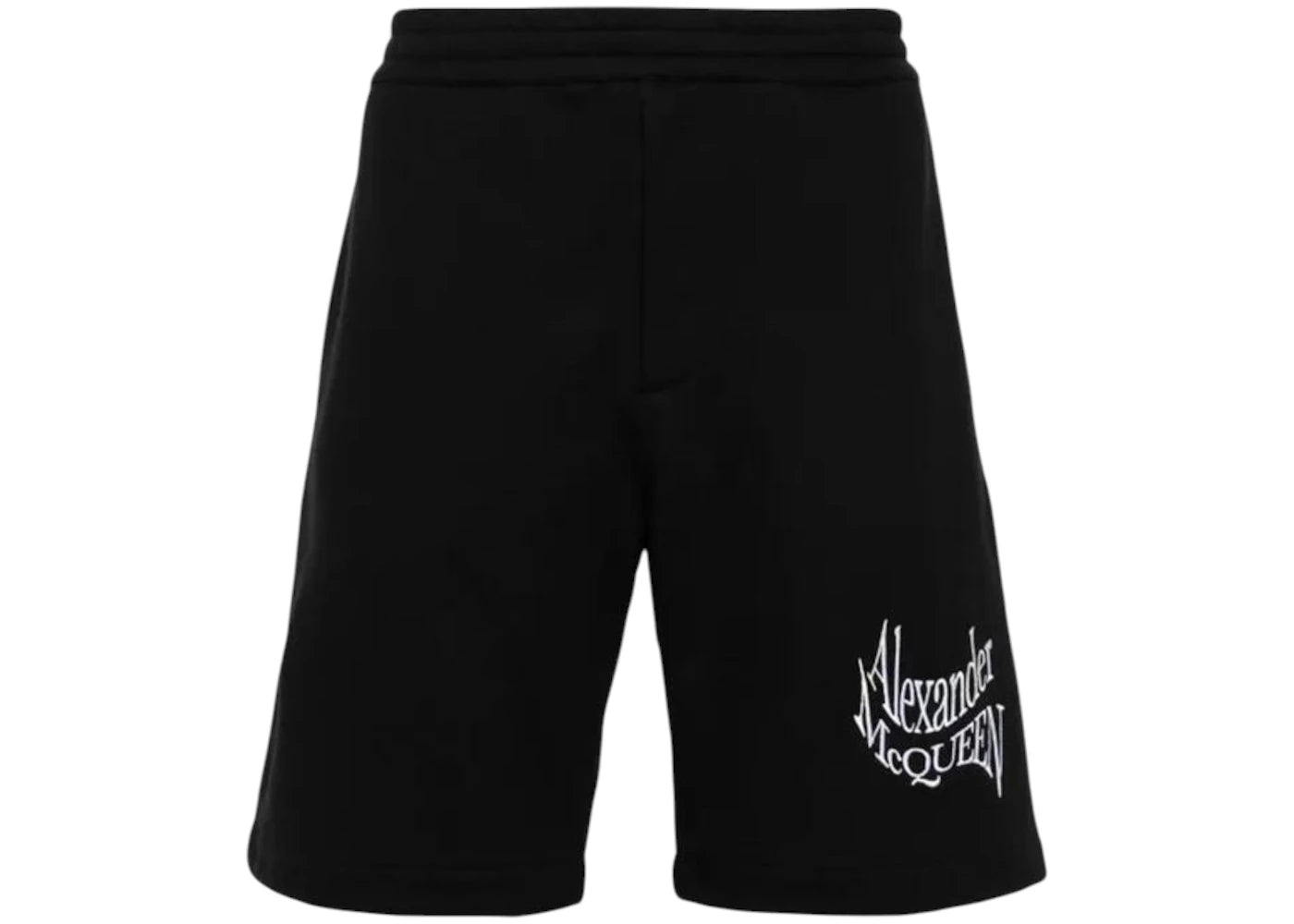 Alexander McQueen Logo Embroidered Track Shorts Black