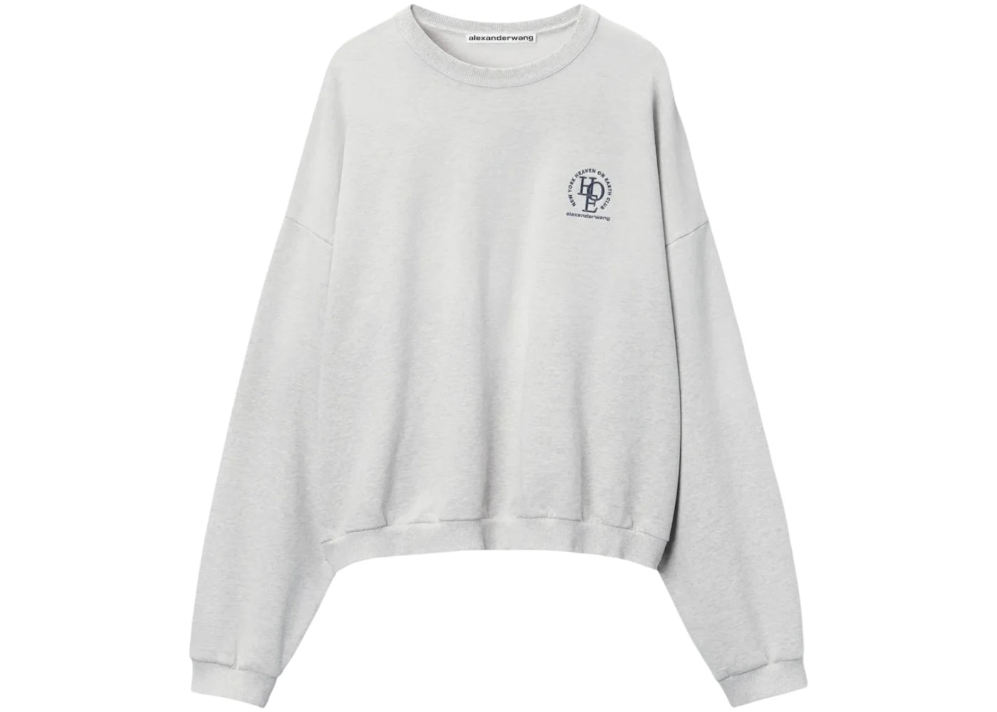 Alexander Wang Graphic Crewneck Sweatshirt Heather Grey