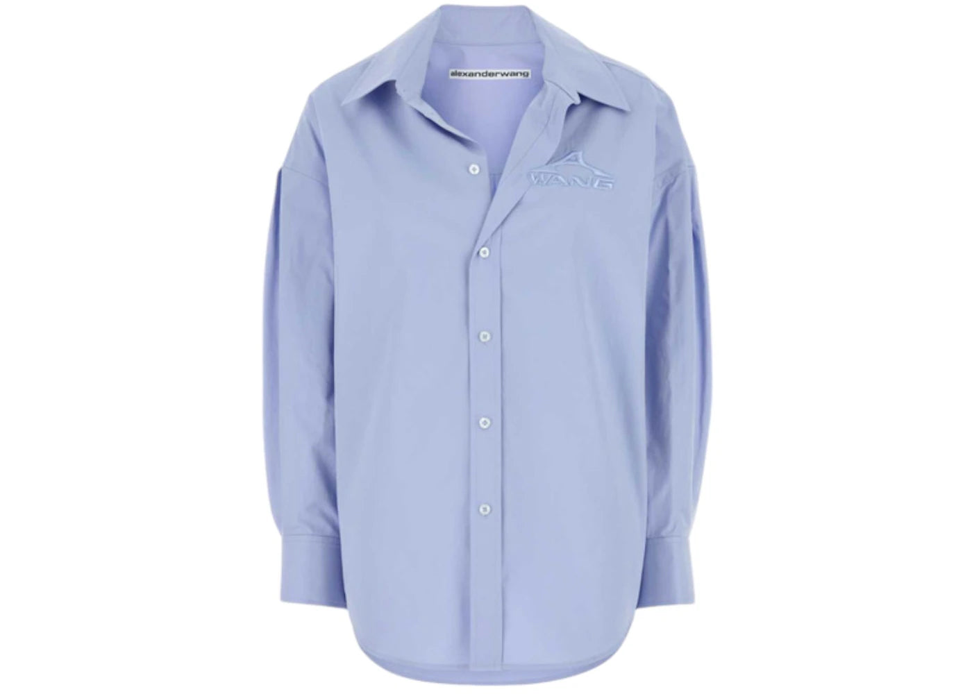 Alexander Wang Graphic Embroidery Oversized Shirt Oxford Blue