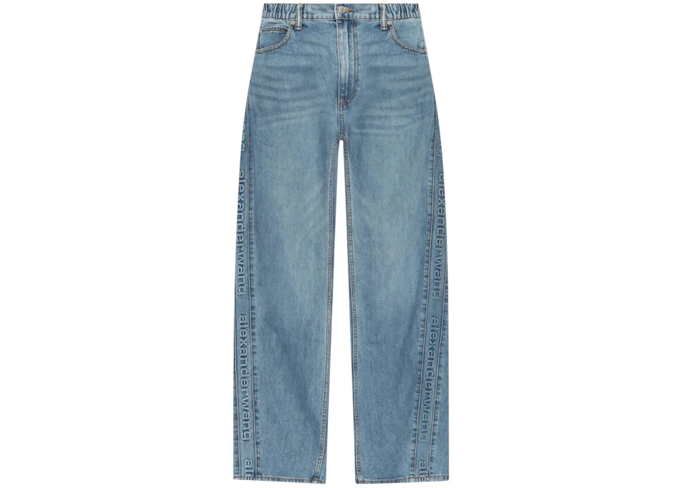 Alexander Wang Logo Emboss Side Panels Balloon Jogger Vintage Light Indigo