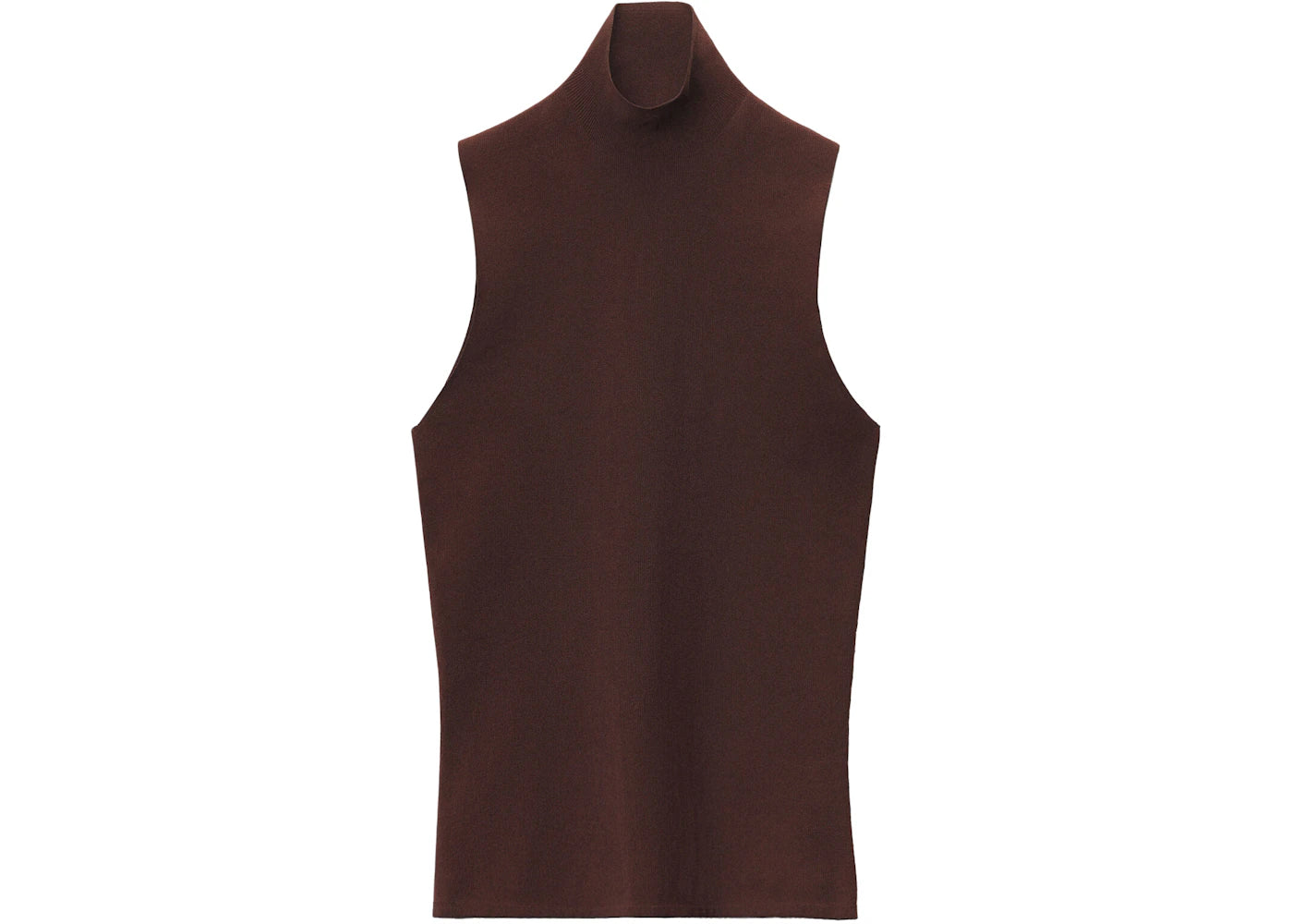 Alexander Wang Women's Ribbed Mock Neck Sleeveless Turtleneck Tank Top Cola