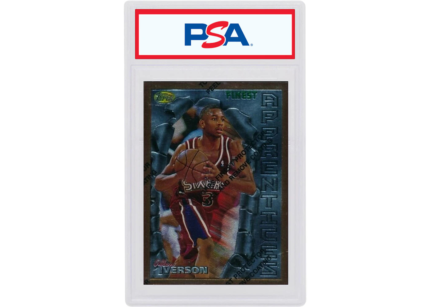 Allen Iverson 1996 Topps Finest w/ Coating Rookie #69 (PSA or BGS Graded)