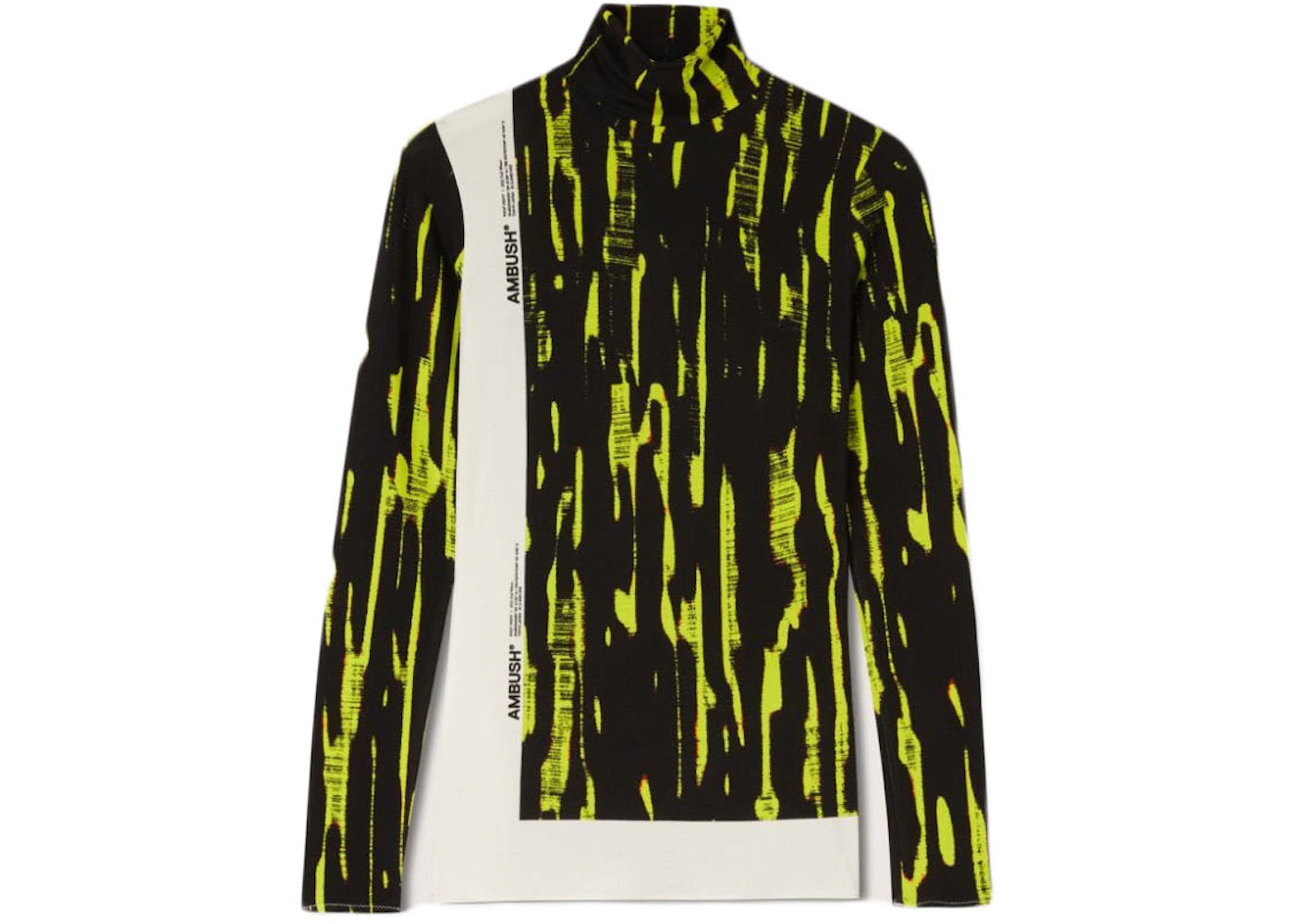 Ambush Fitted Printed Turtleneck Yellow Fluo