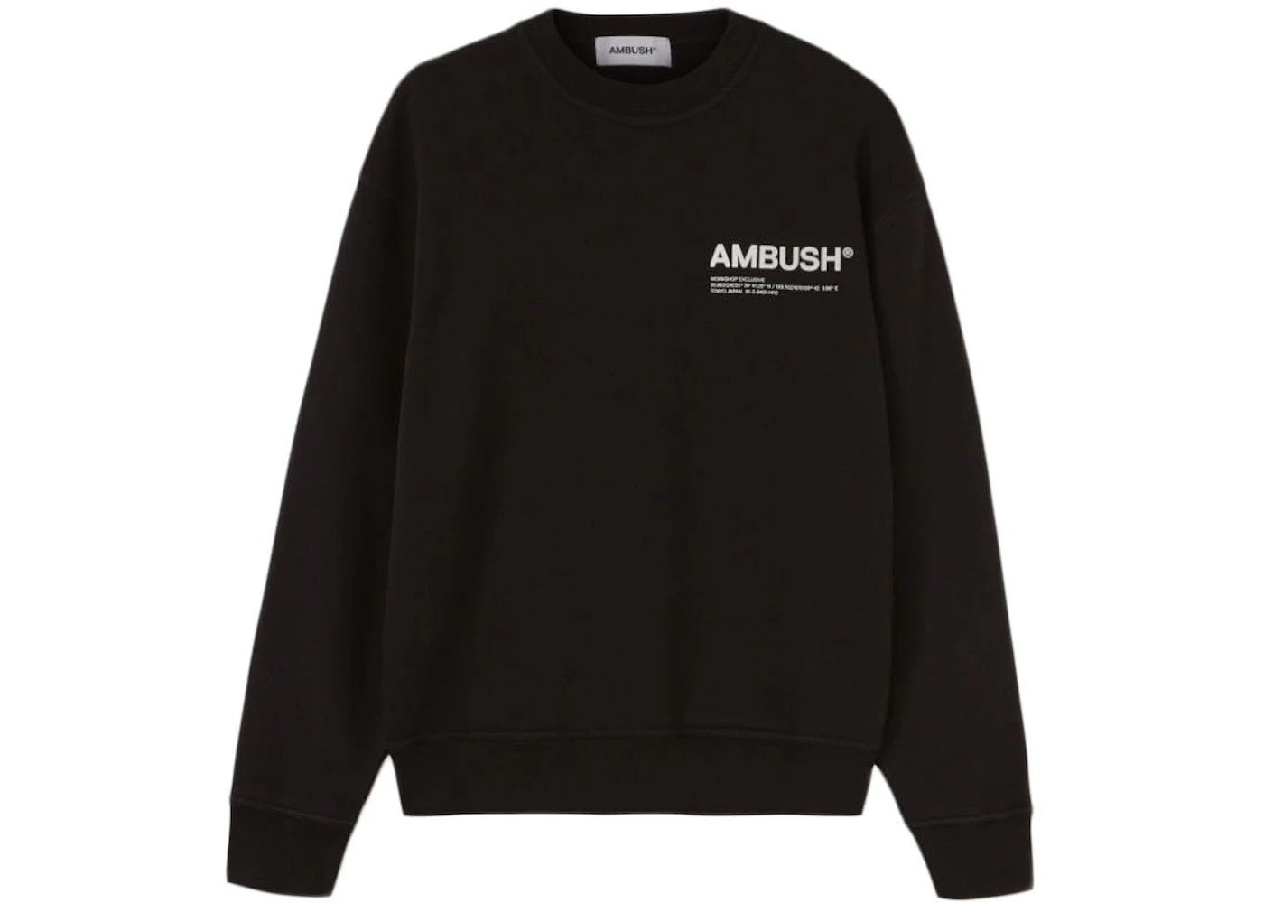 Ambush Fleece Workshop Crewneck Sweatshirt Black