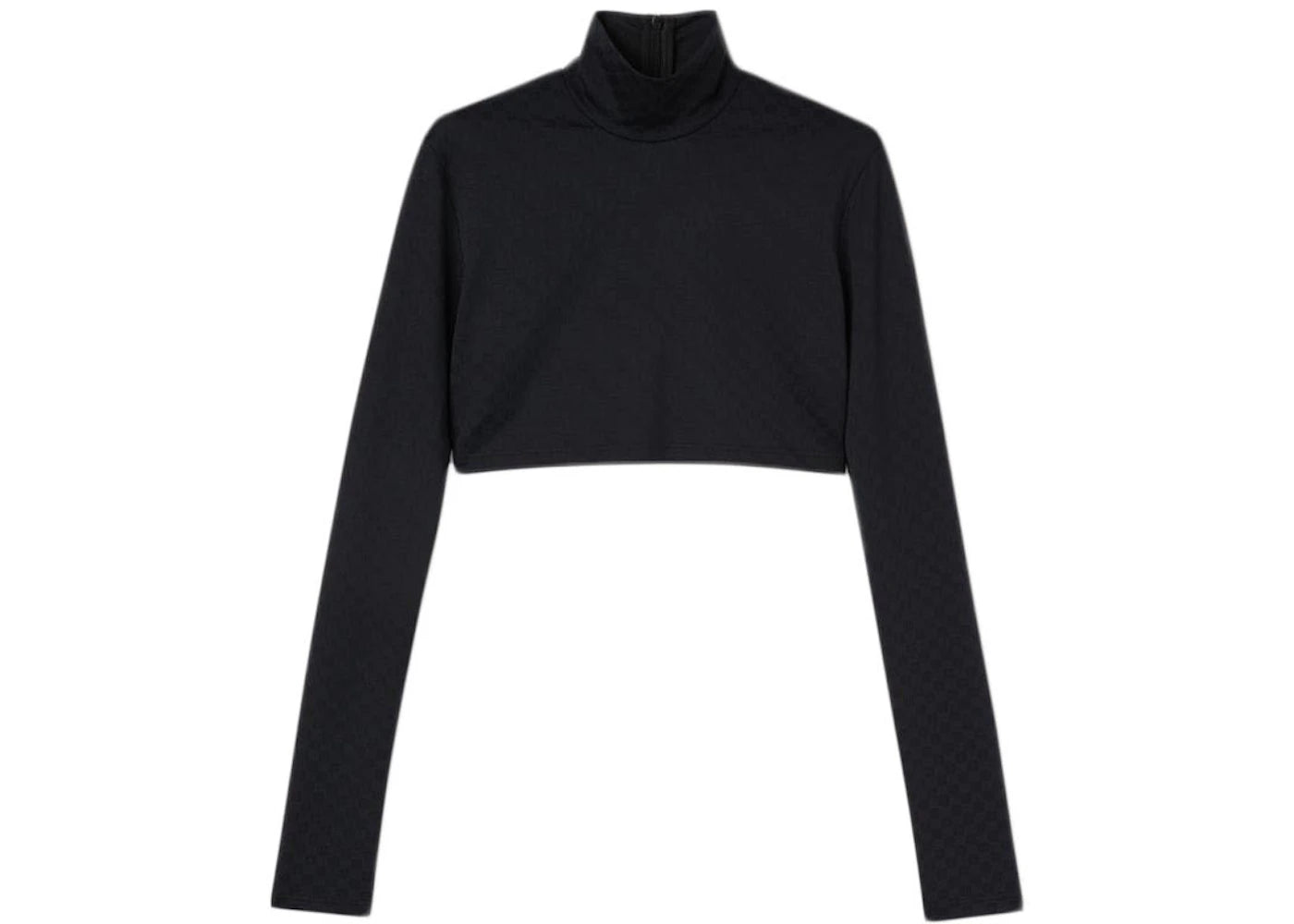 Ambush Mini Monogram Crop Top Shirt Black