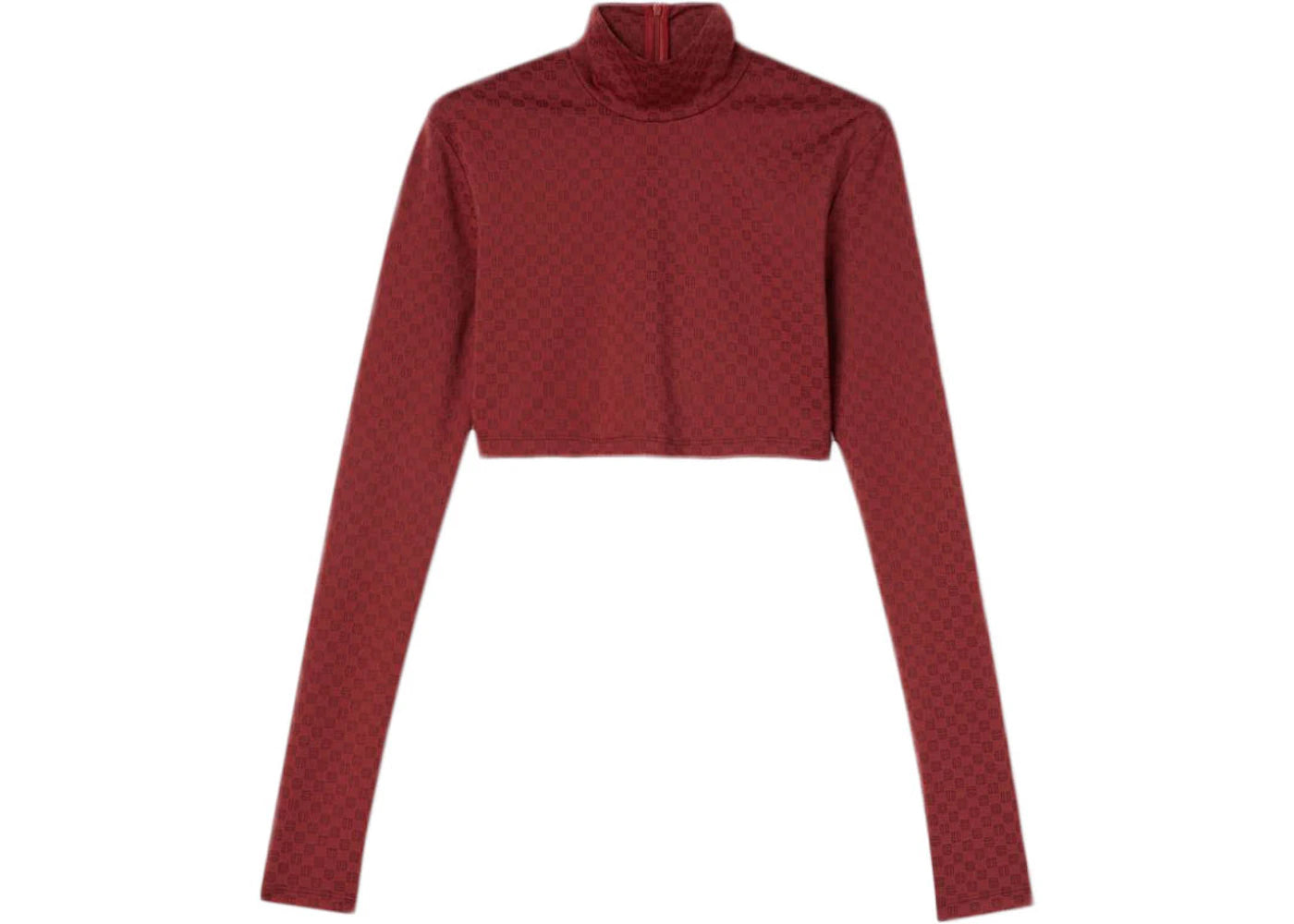 Ambush Mini Monogram Crop Top Shirt Russet Brown