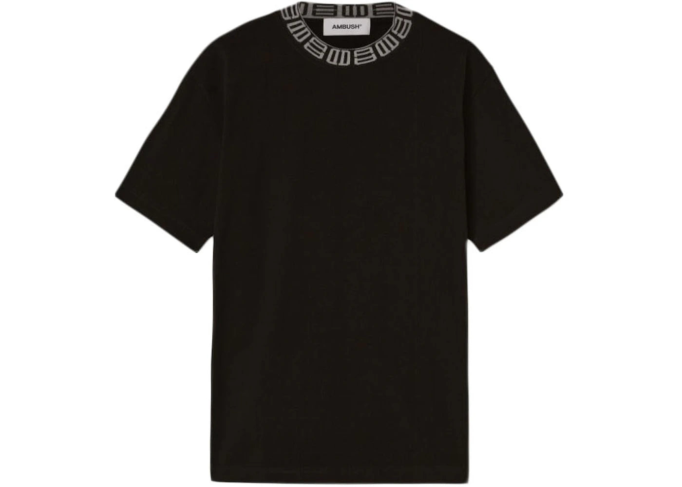 Ambush Monogram Rib Collar T-shirt Black