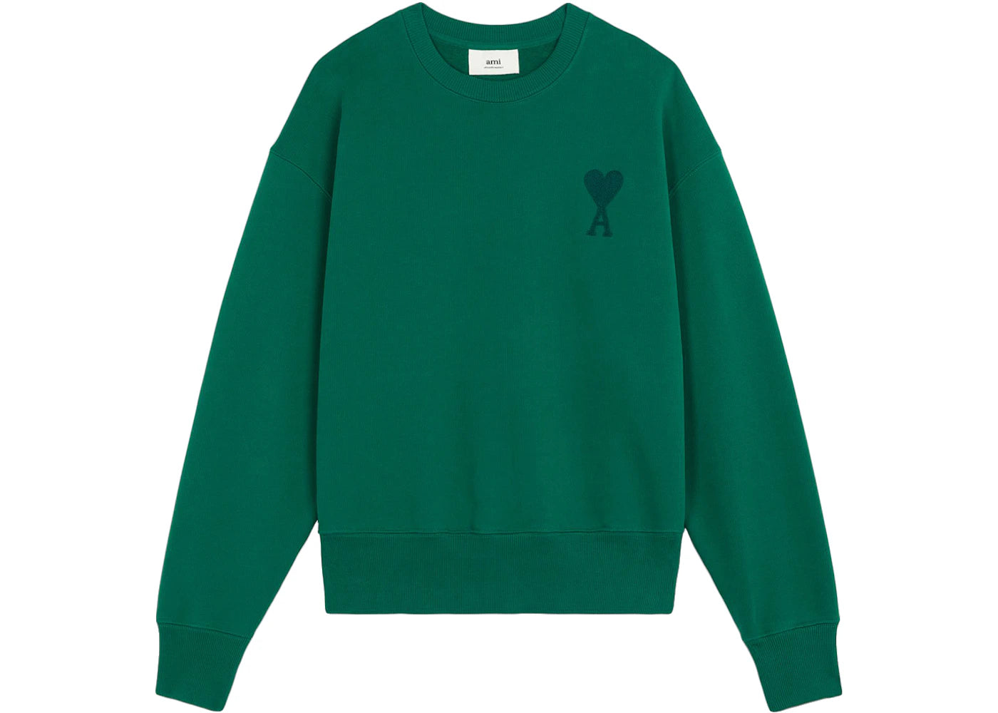 Ami Paris Ami De Coeur Boxy Fit Crewneck Green/Blue