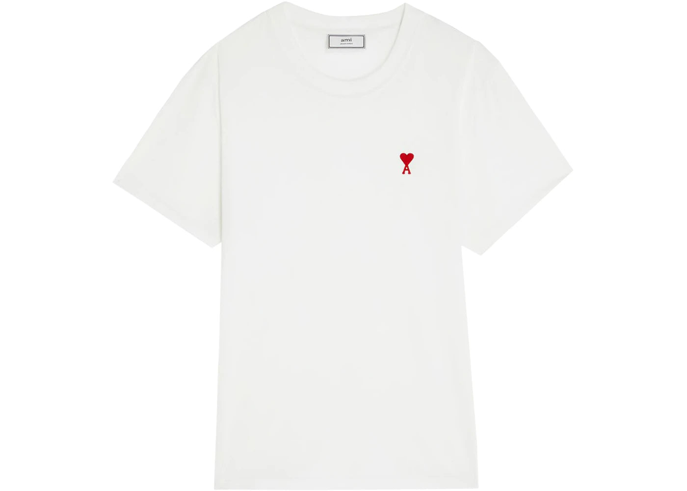 Ami Paris Ami De Coeur Patch Logo Classic Fit T-Shirt White/Red