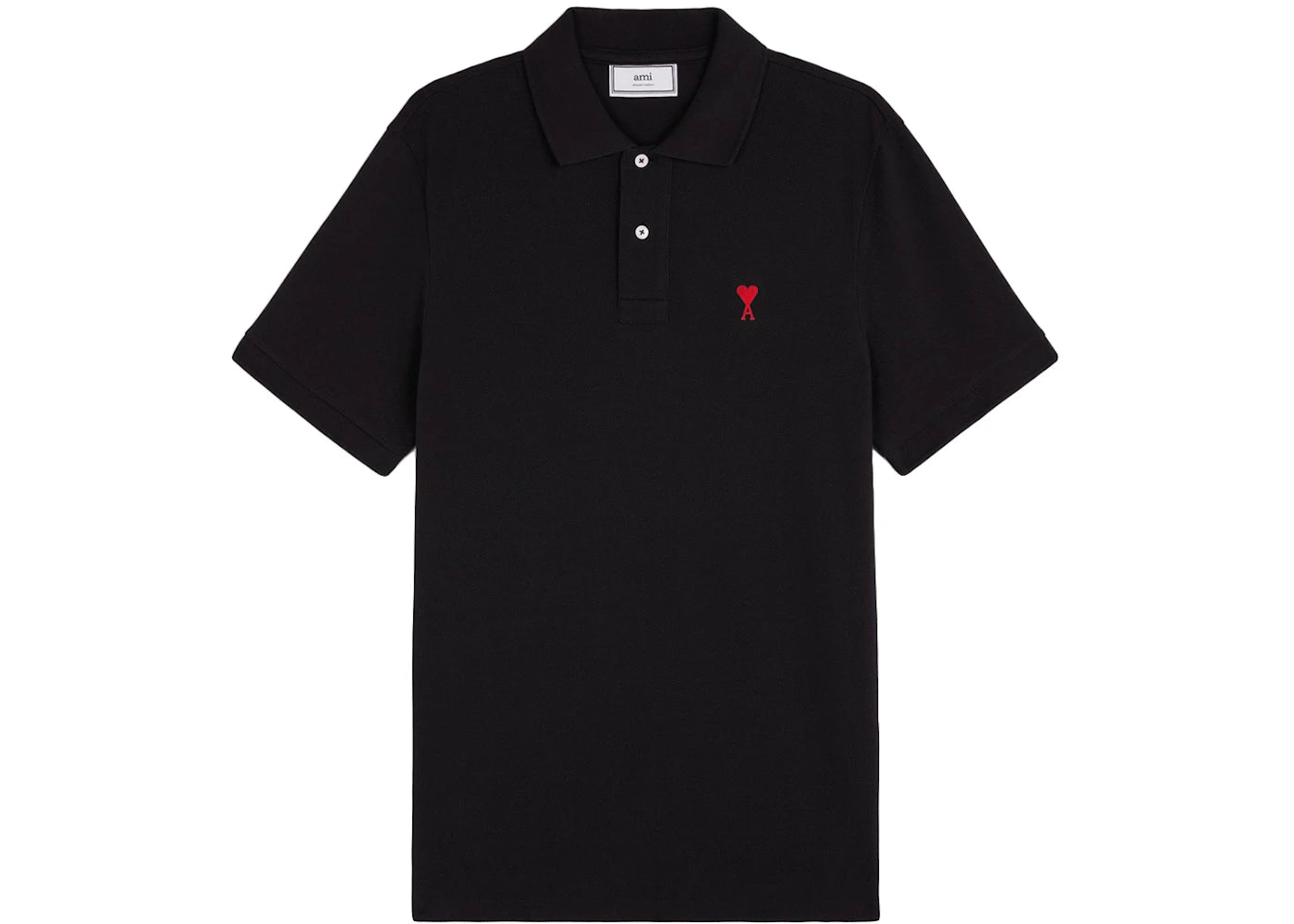Ami Paris Ami De Coeur Polo Shirt Black/Red