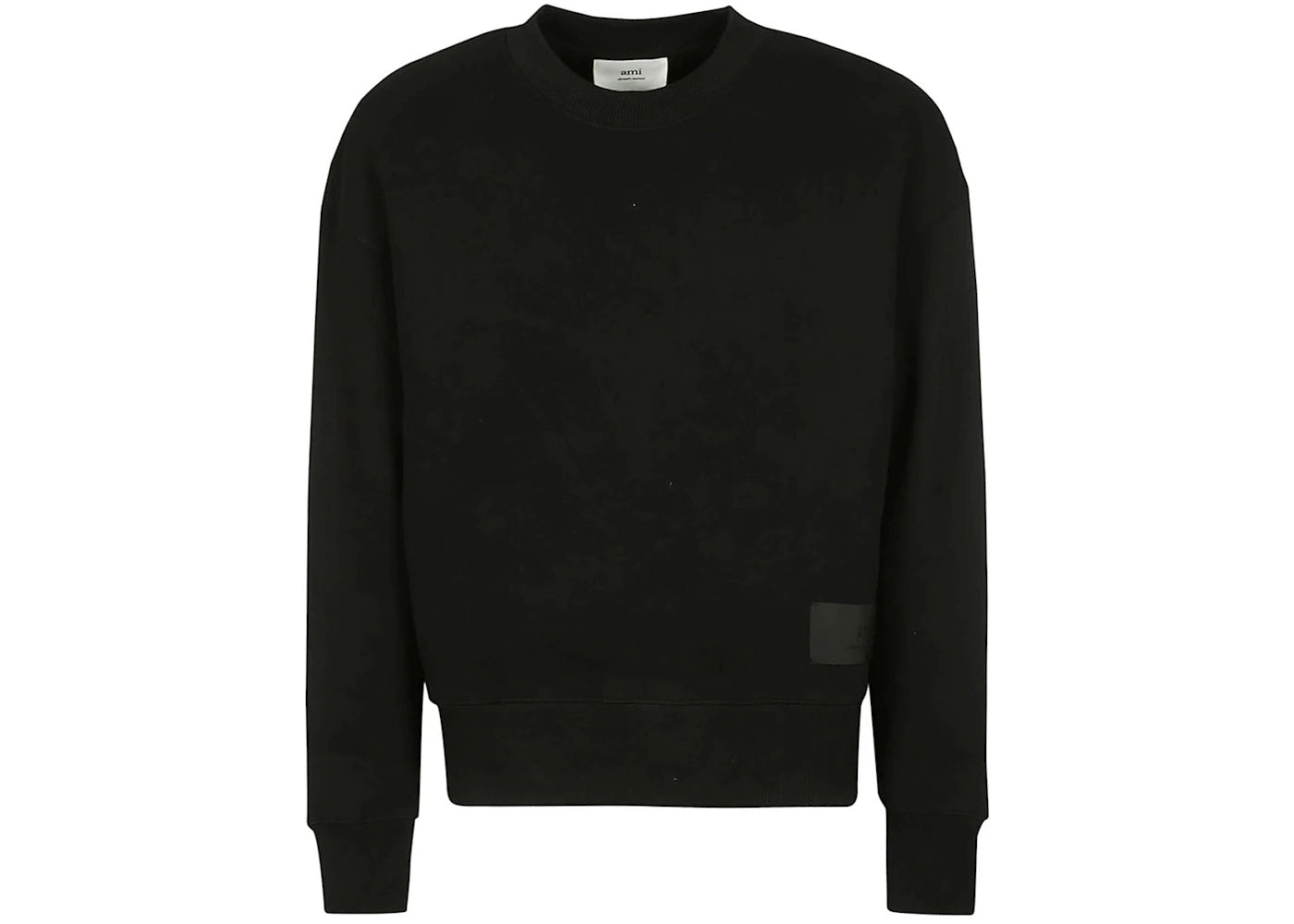 Ami Paris Ami De Coeur Satin Sweatshirt Black
