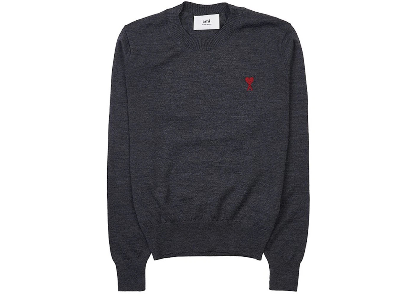 Ami Paris Ami De Coeur Sweater Heather Grey