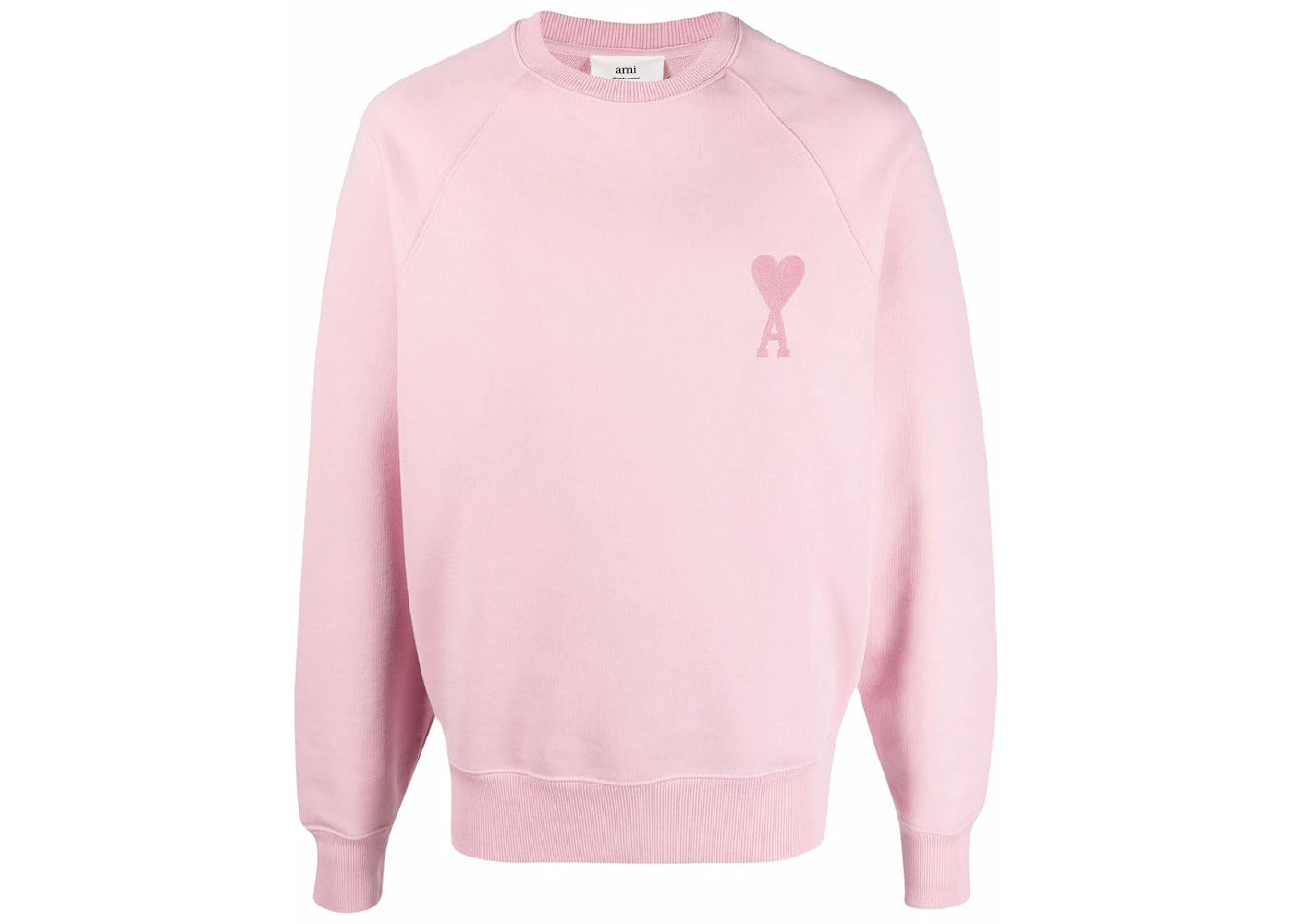 Ami Paris Ami De Coeur Tonal Sweatshirt Pale Pink