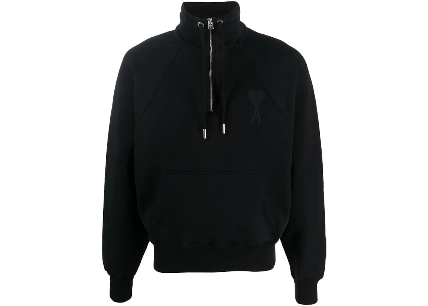 Ami Paris Ami de Coeur Half-Zip Boxy Fit Sweatshirt Black/Black