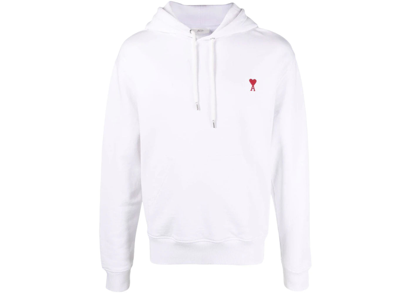 Ami Paris Ami de Coeur Organic Cotton Hoodie White/Red