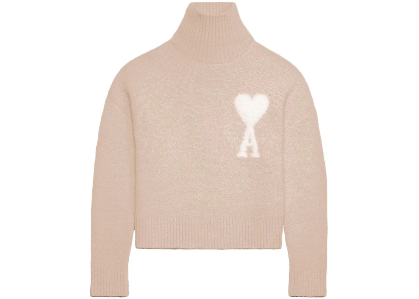 Ami Paris Cloudy Wool Ami De Coeur Sweater Powder Pink/Ivory – Side Kicks