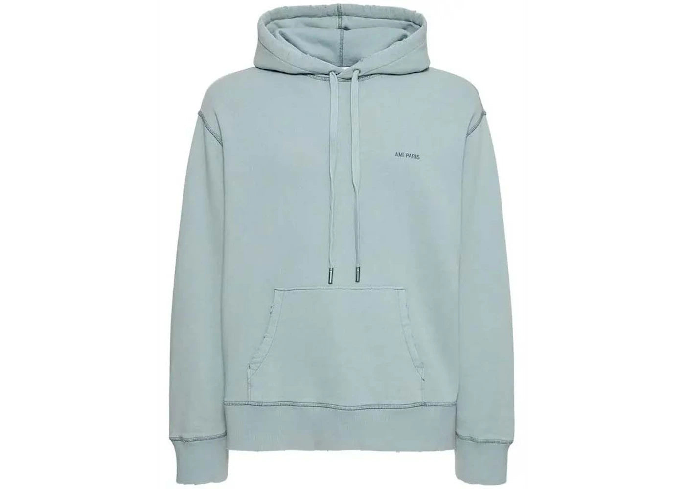 Ami Paris Fade Out Hood Sweatshirt Aquamarine