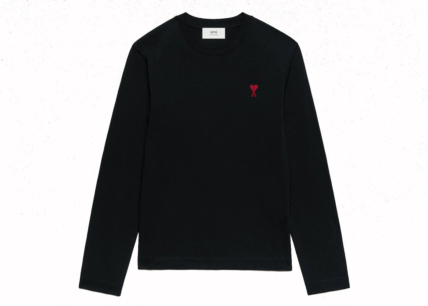 Ami Paris Long Sleeve Ami De Coeur T-Shirt Black