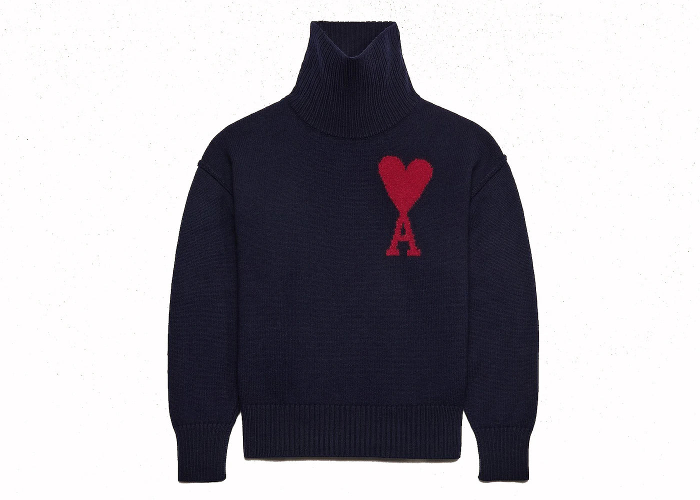 Ami Paris Red Ami De Coeur Sweater Night Blue/Red