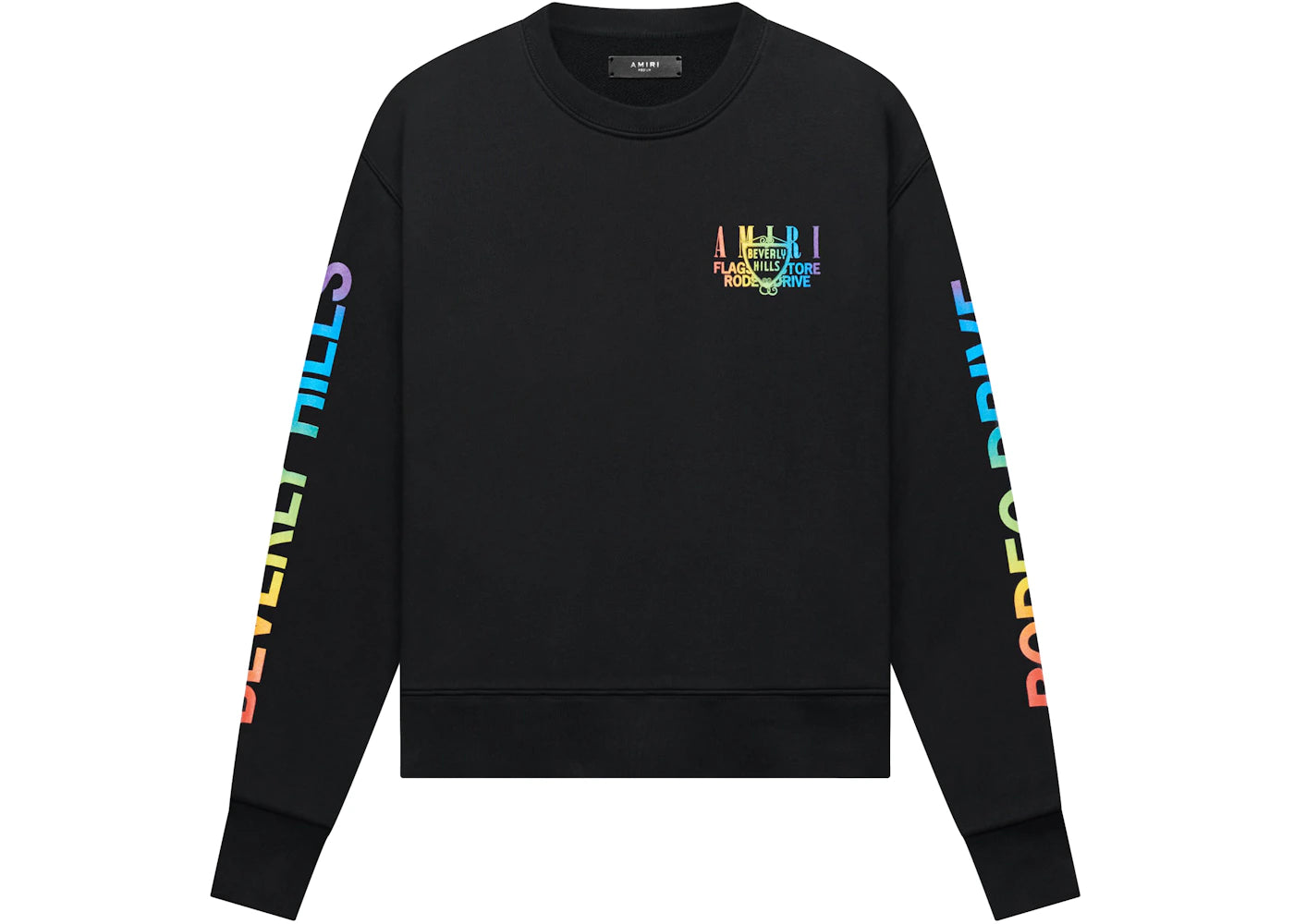 AMIRI Exclusive Beverly Hills Crewneck Black/Rainbow