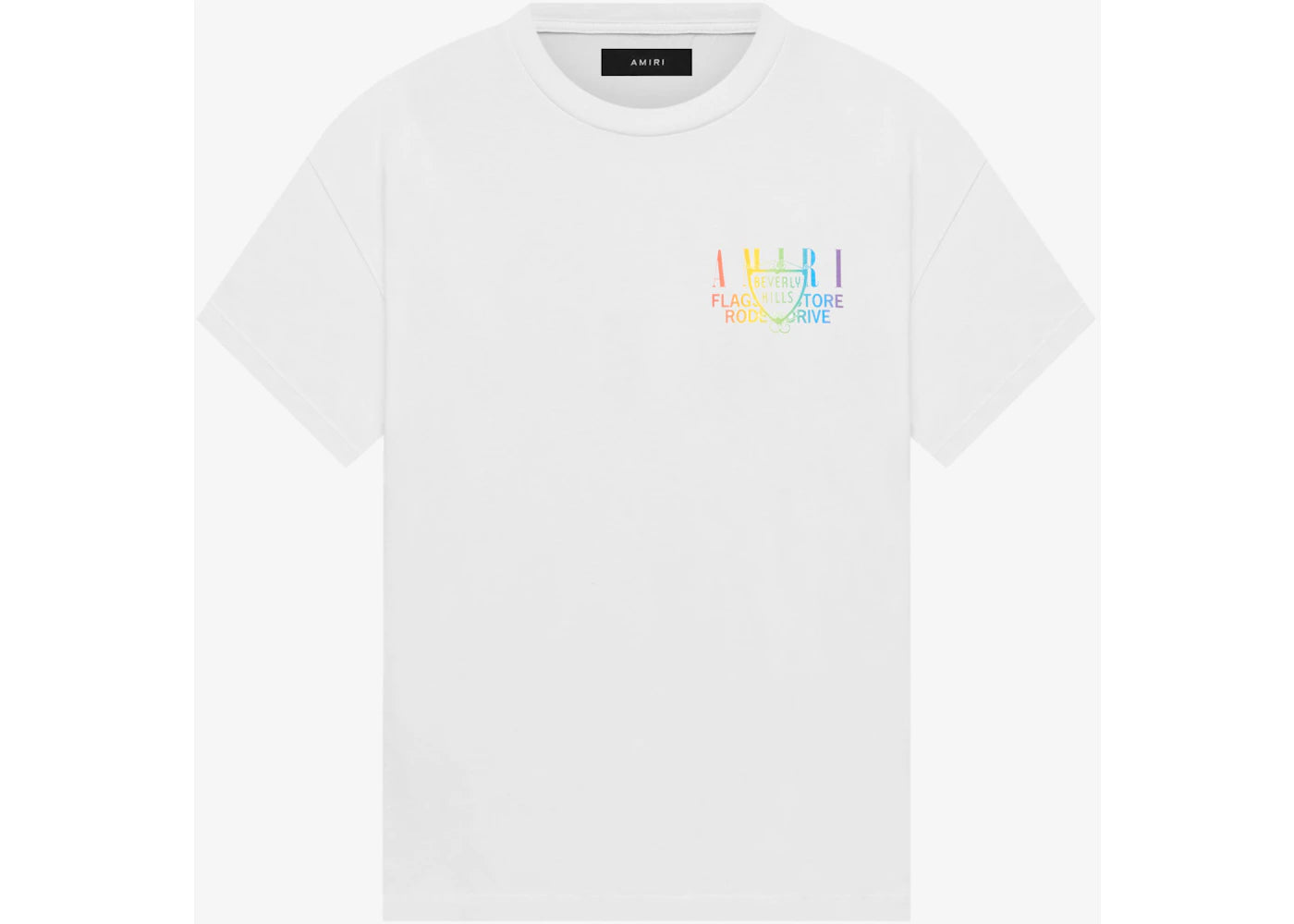 AMIRI Exclusive Beverly Hills Tee White/Rainbow