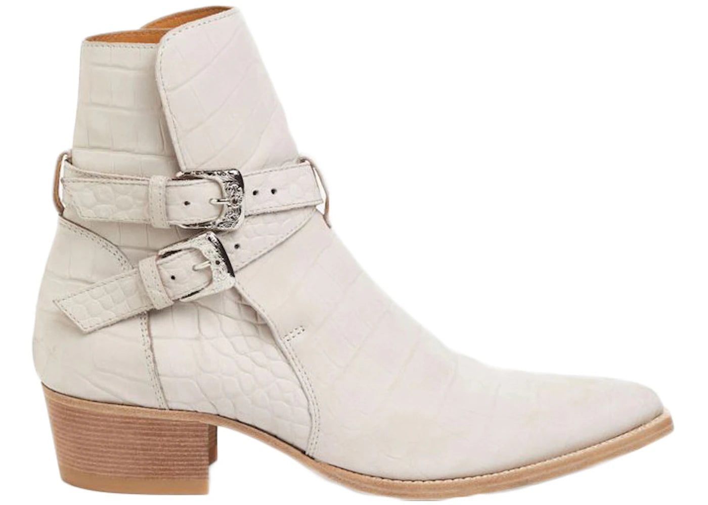 AMIRI Jodhpur Boots Ivory Croc