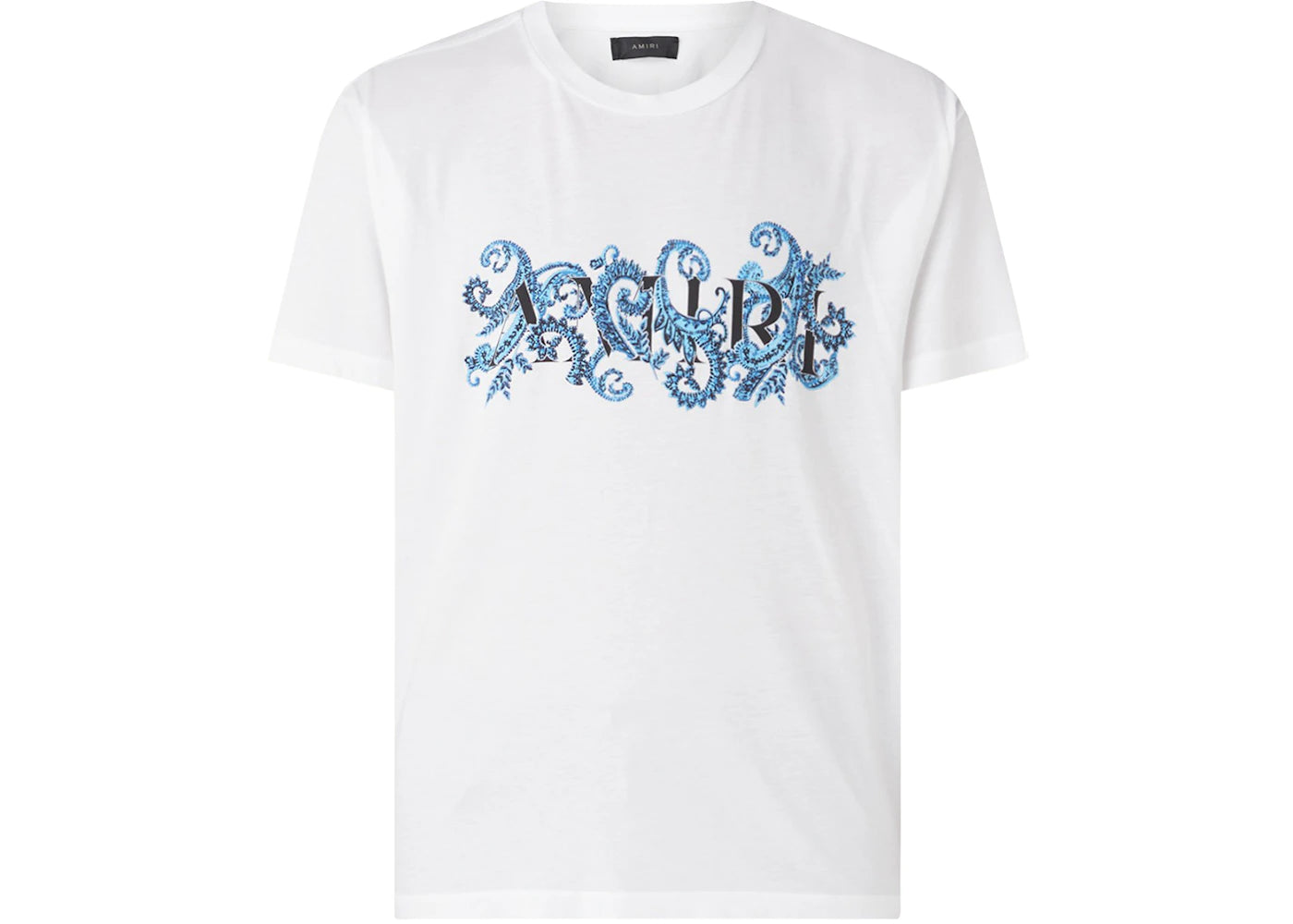 AMIRI Paisley Print T-Shirt White/Black/Blue