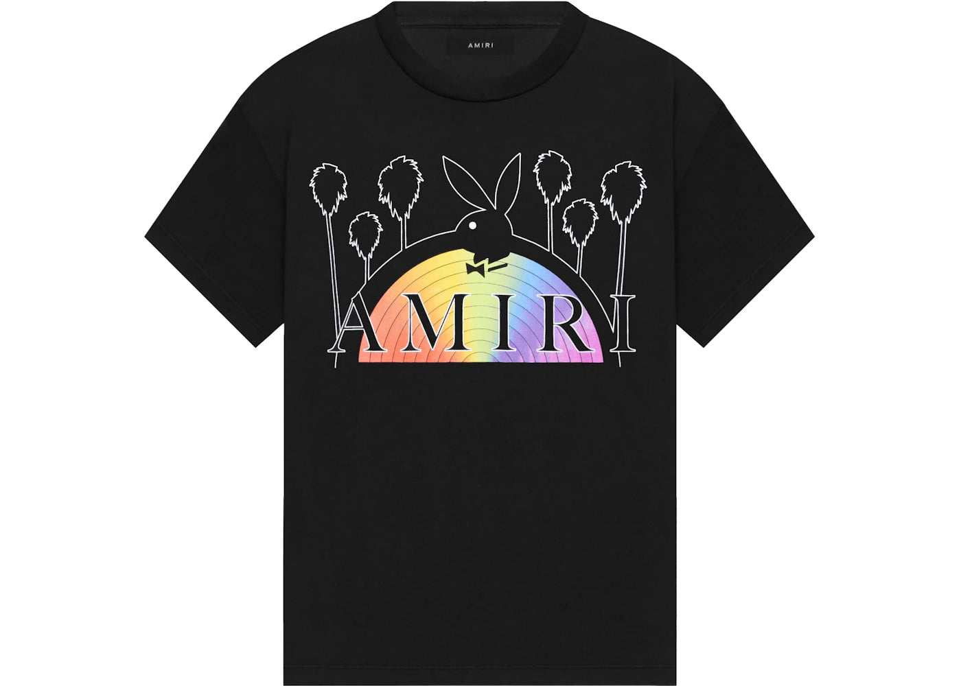 AMIRI Playboy Rainbow Tee Black