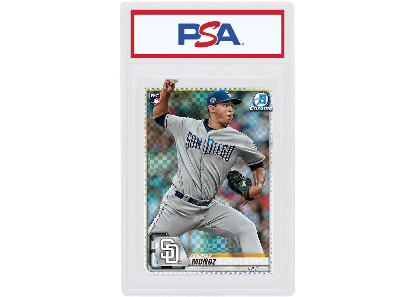 Andres Mu–oz 2020 Bowman Chrome X Rookie Green X-Fractor /31 #7 (PSA or BGS Graded)