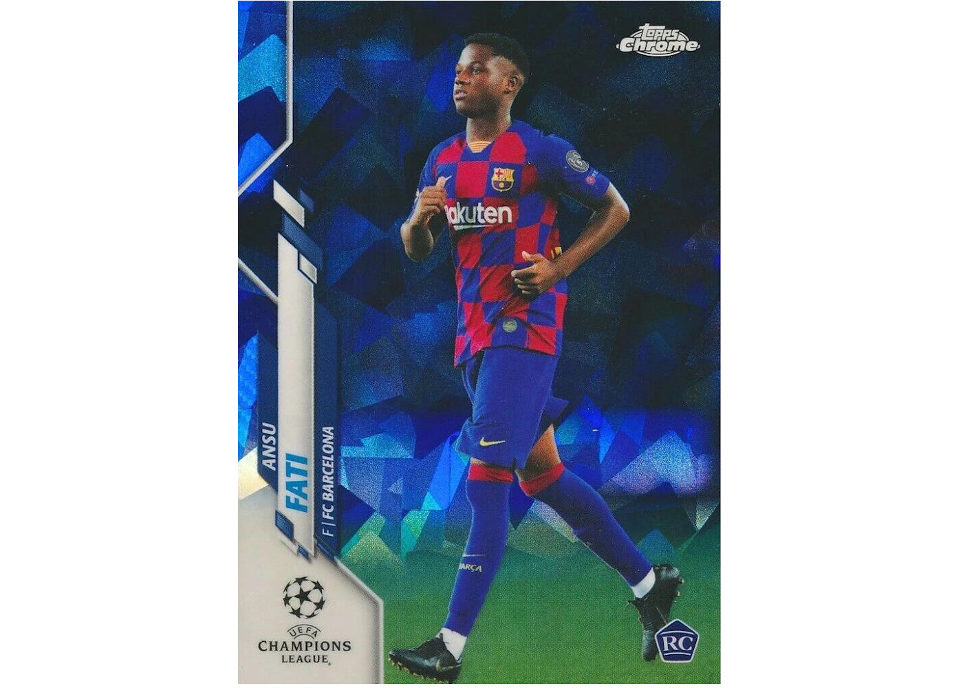 Ansu Fati 2019 Topps Chrome Champions League Sapphire Rookie #45 (Ungraded)
