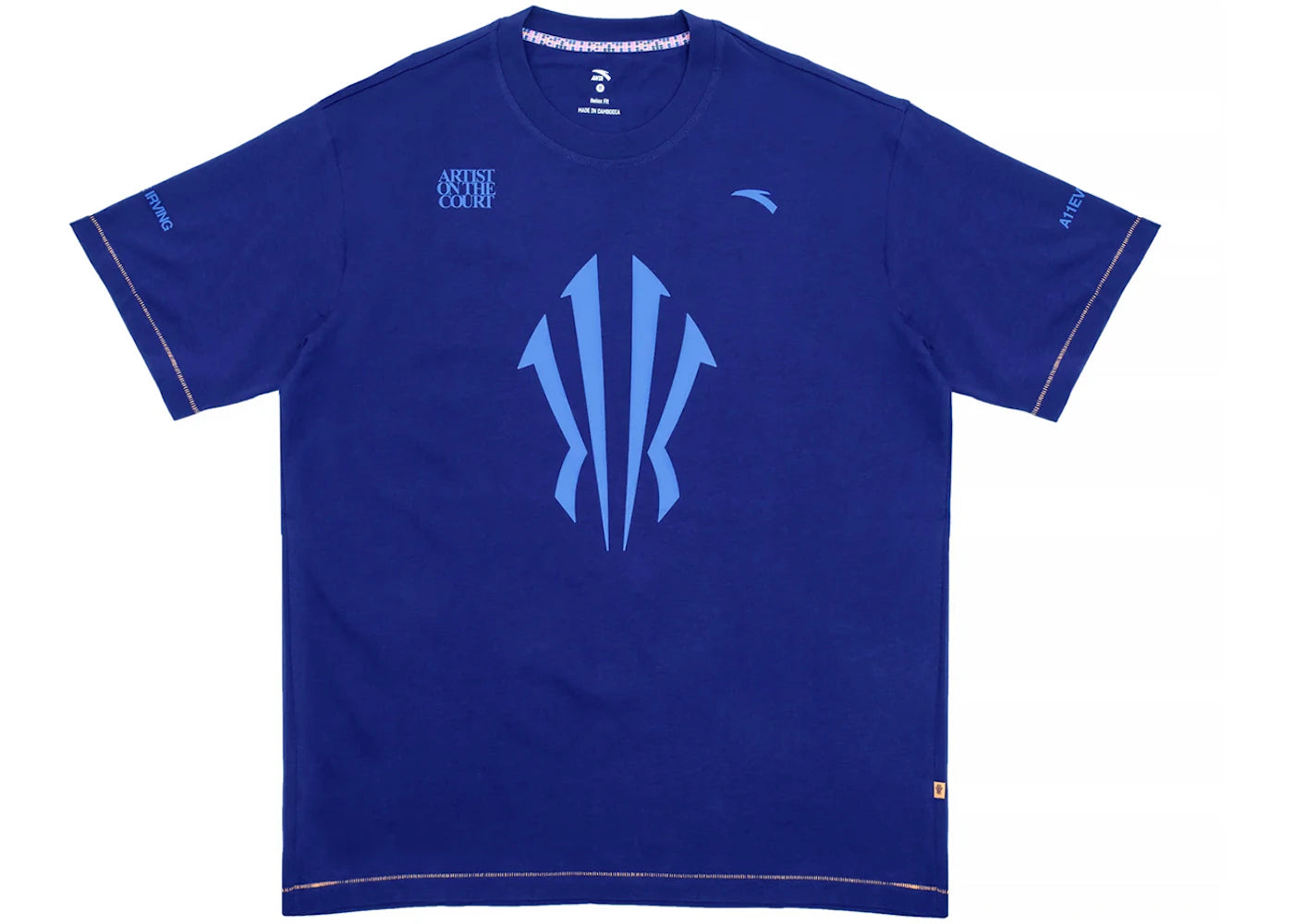 Anta x Kyrie Irving Logo Basketball Tee Ink Blue