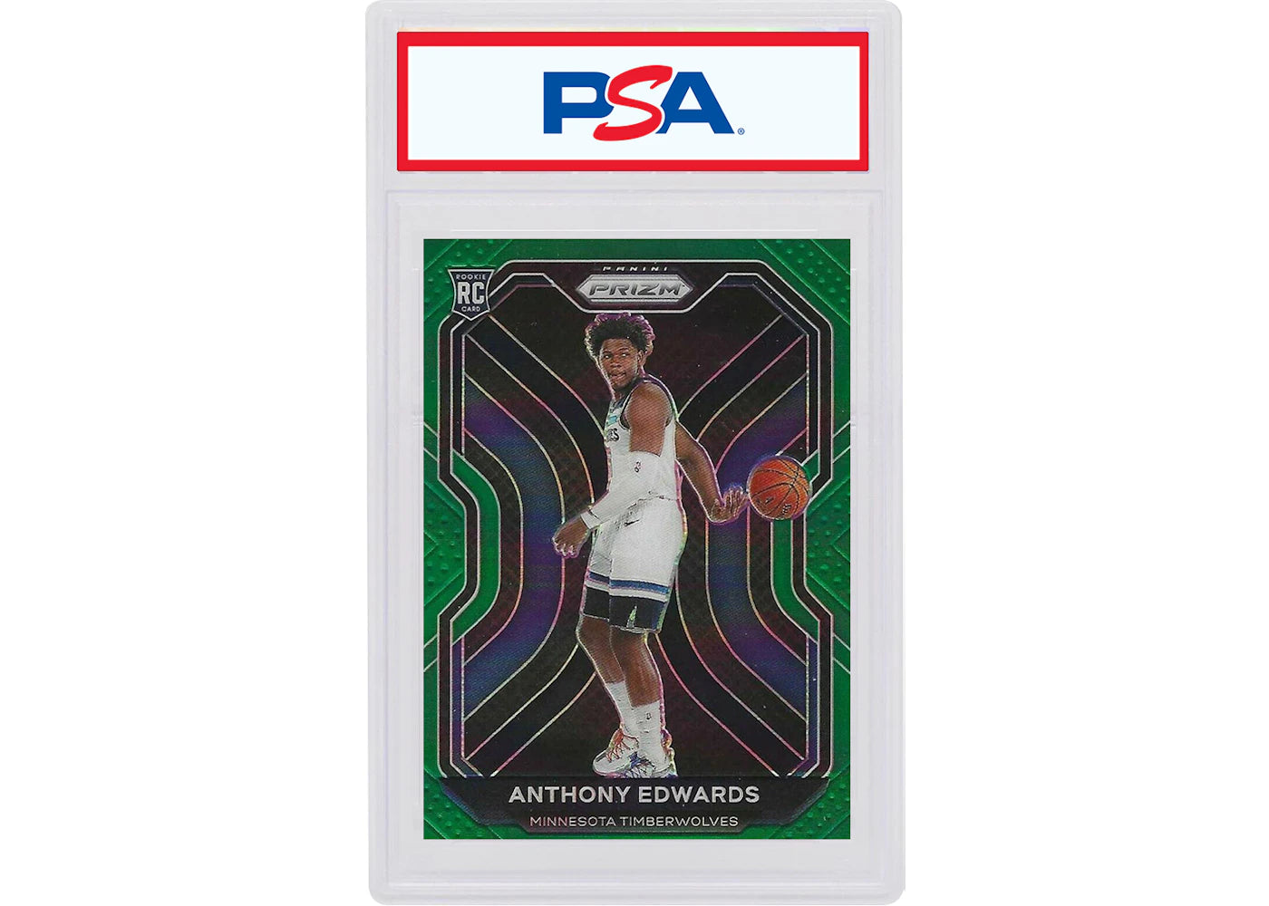 Anthony Edwards 2020 Panini Prizm Rookie Green #258 (PSA or BGS Graded)