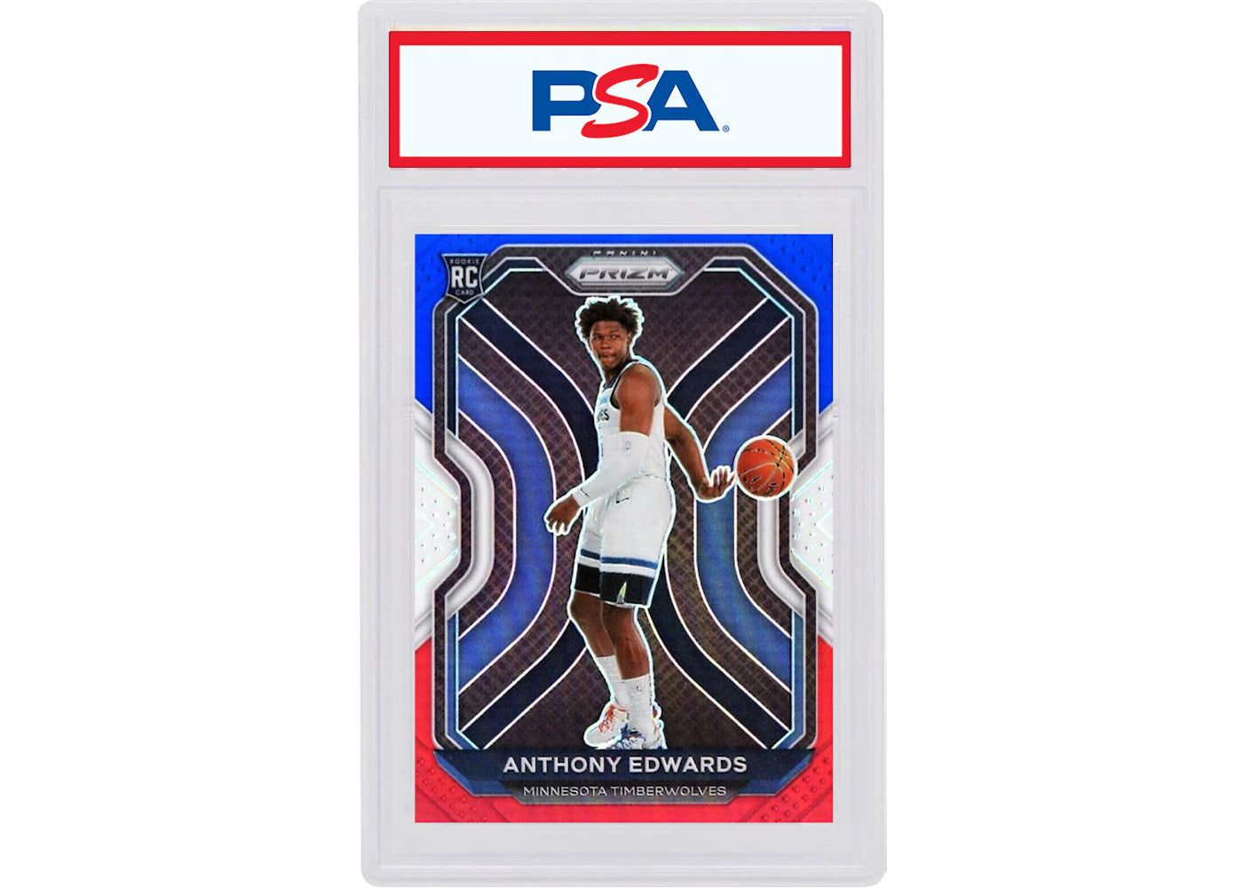 Anthony Edwards 2020 Panini Prizm Rookie Red/White/Blue #258 (PSA or BGS Graded)