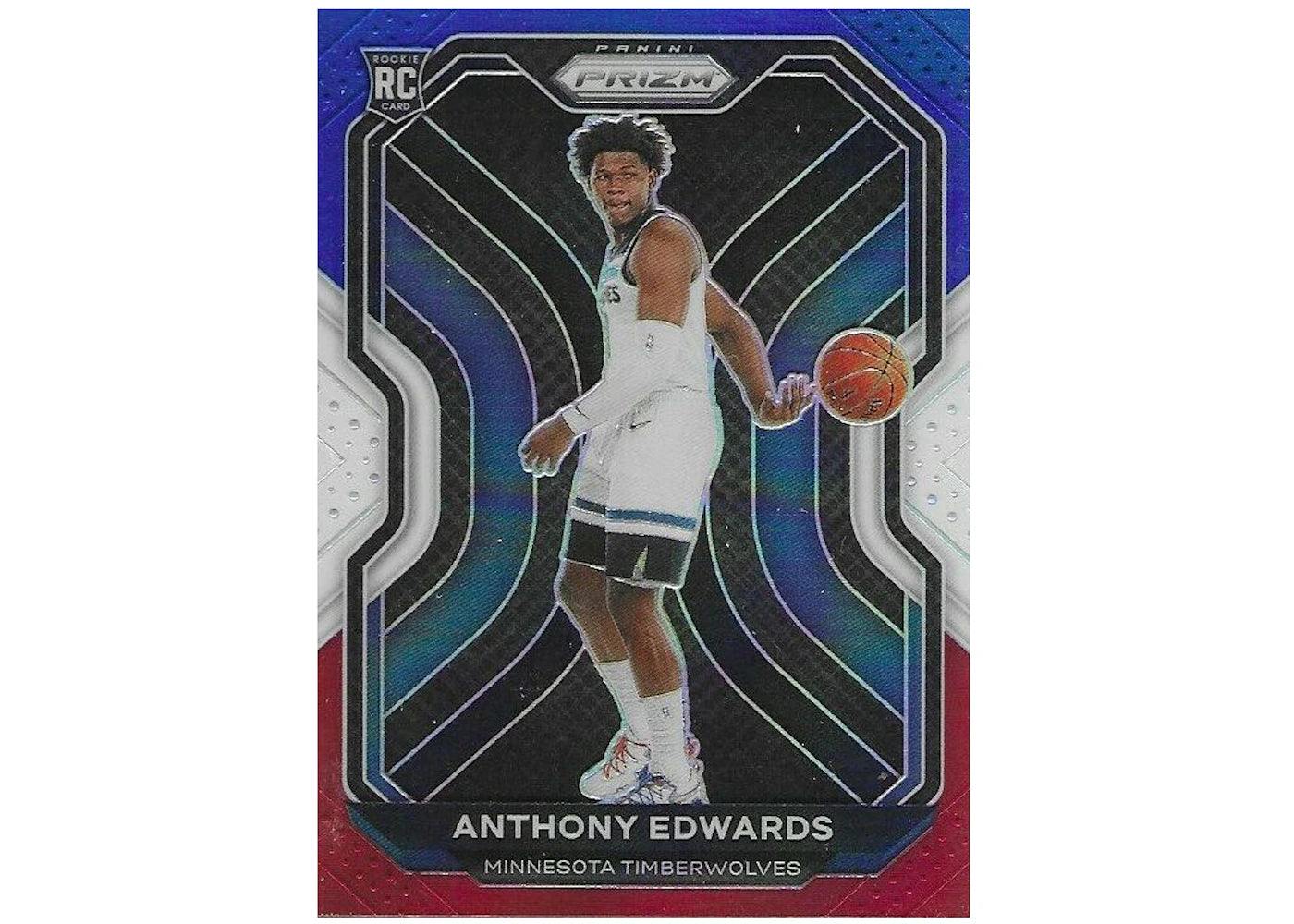 Anthony Edwards 2020 Panini Prizm Rookie Red/White/Blue #258 (Ungraded)